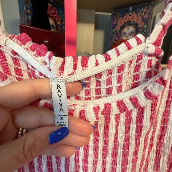 Raviya Pink and White Textured Dress NWT size small - Picture 4 of 5